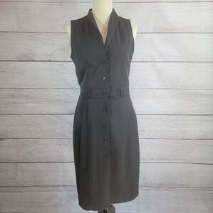 SOTTOMARINO Tessuto Button Front Dress Black
